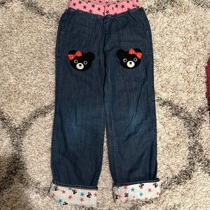 Mikihouse double B soft cotton jeans.